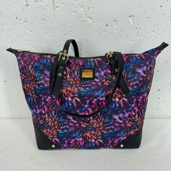 Juicy Couture Pink Purple Turquoise Tote Bag with Gold Hardware - Picture 1 of 14